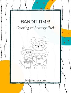 Bandit time coloring and activity pack